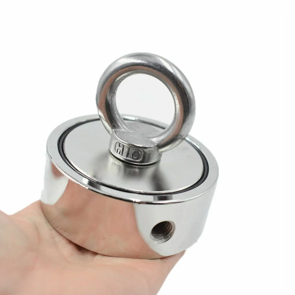 1300 Lbs Pull Force Neodymium Fishing Magnet Kit with Rope and Carabiner Y8830