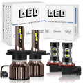 H4 9003 Dual Beam LED Bulbs, H11 Fog Light, 6500k Cool White, IP68 Waterproof I71606