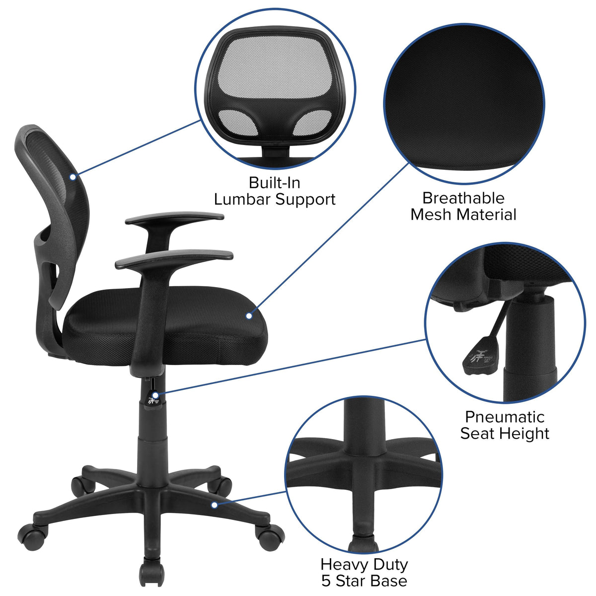 Black Mesh Computer Chair X571