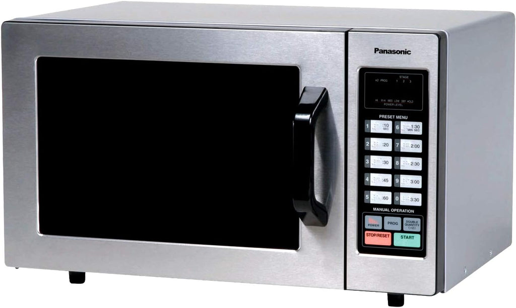 Compact Countertop Commercial Microwave Oven, 1000W, 0.8 Cu. Ft. Capacity Silver Q855313