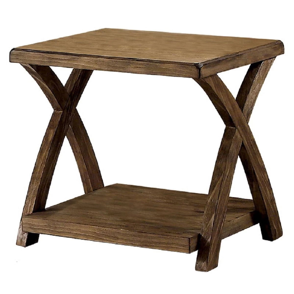 Rustic Wood 3-Piece Coffee Table Set in Oak F4027