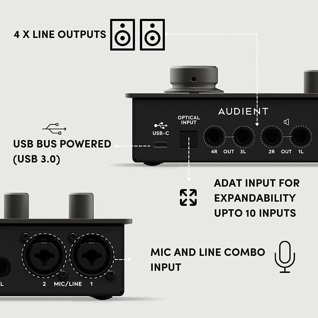 USB-C Audio Interface with Headphones and XLR Cable M586882