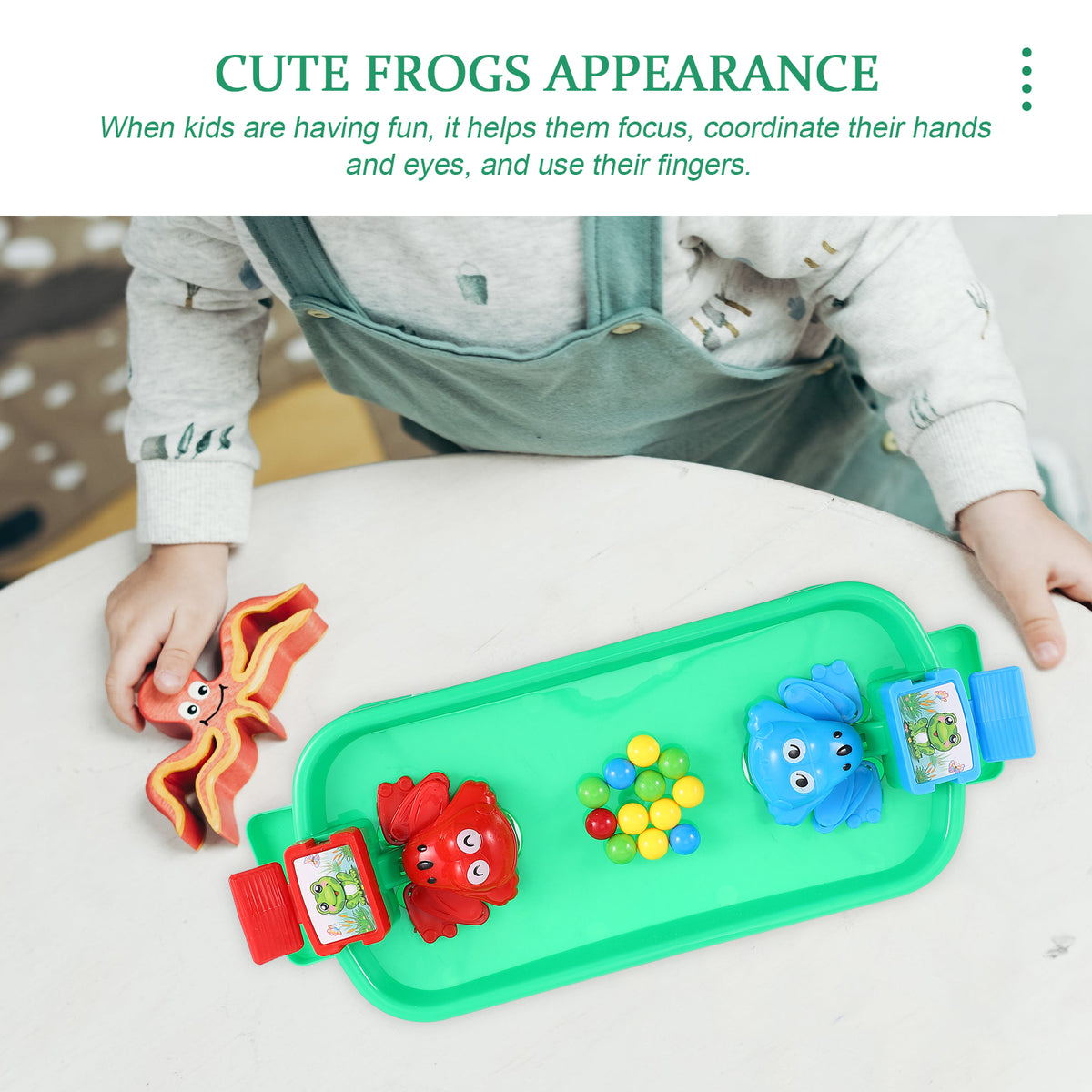 Frog Travel Board Frogs Eating Beads Kids Plastic Toy L78454