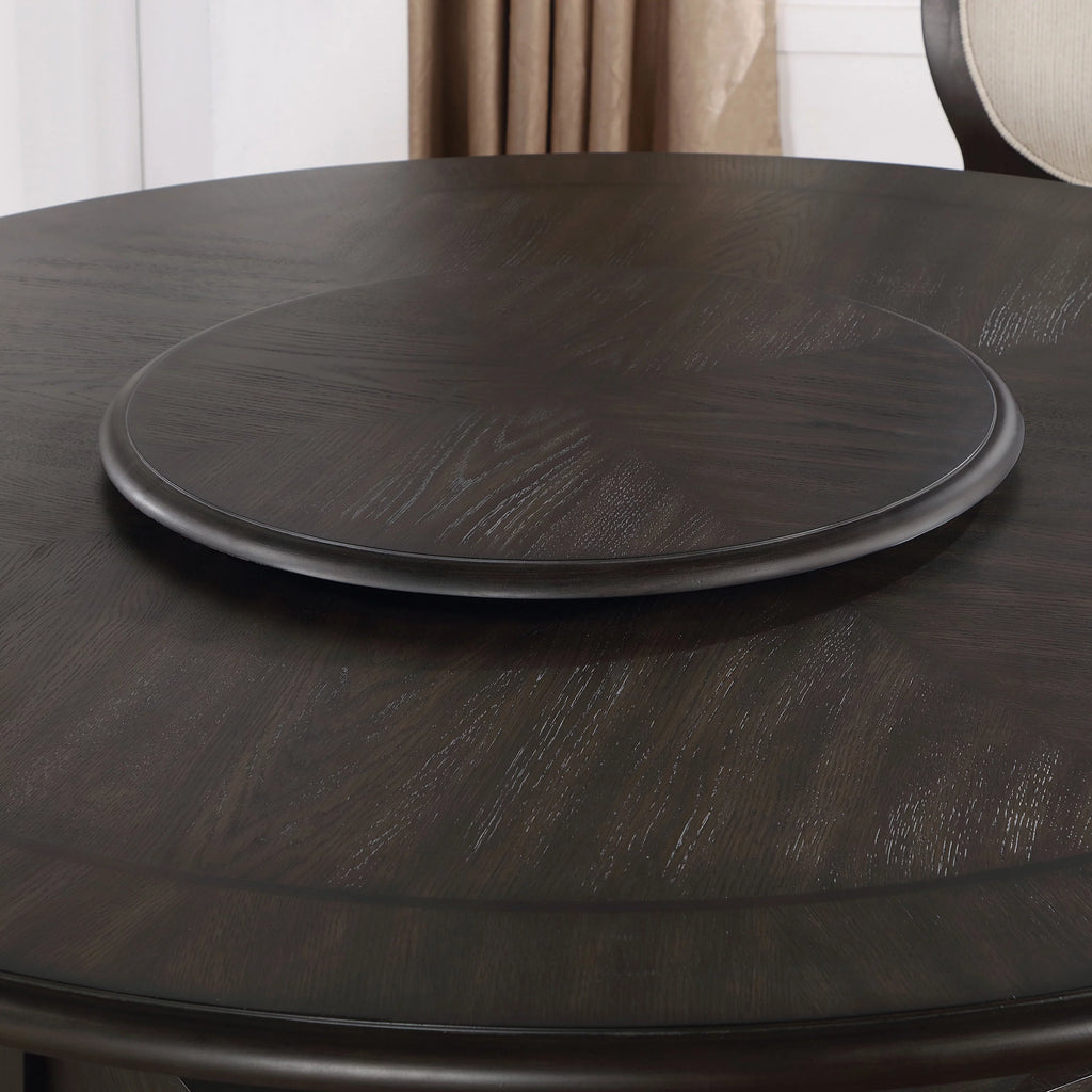 Wood Dining Table with Lazy Susan T1840