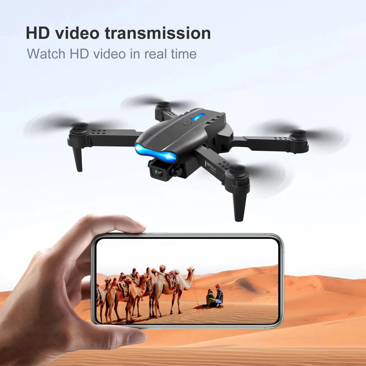 4K HD Dual Camera RC Quadcopter with 2 Batteries I6458