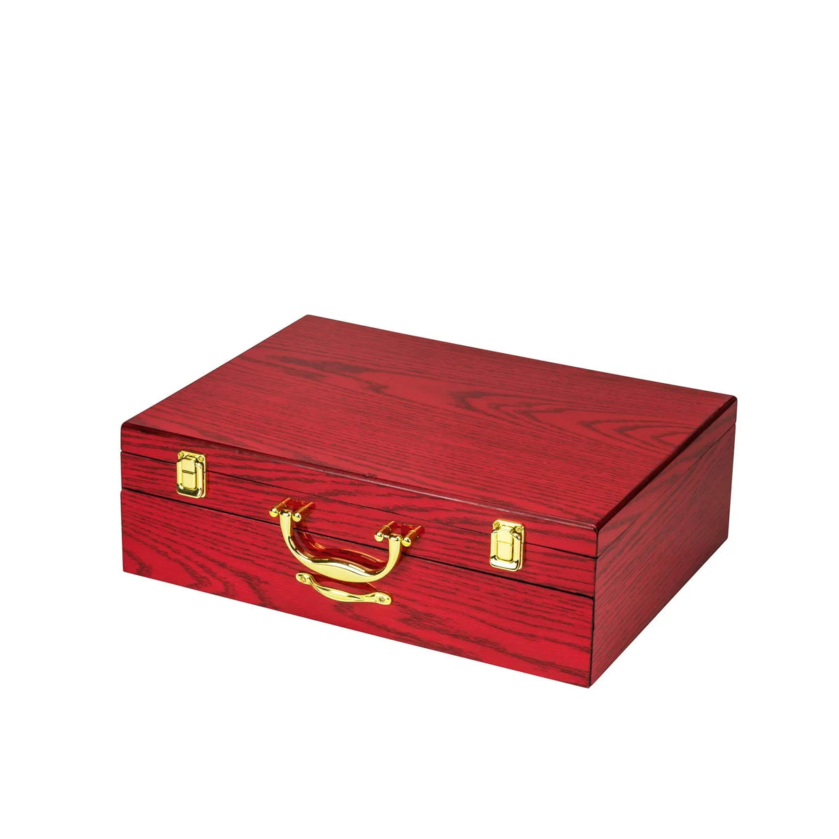 75-Piece 18/10 Stainless Steel Gold-Plated Cutlery Set with Wood Storage Case E8346