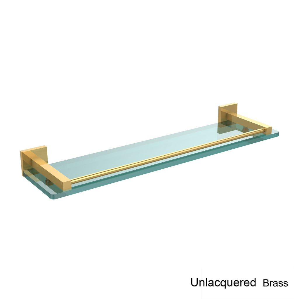 22 in. Glass Shelf with Gallery Rail Oil Rubbed Bronze F8459