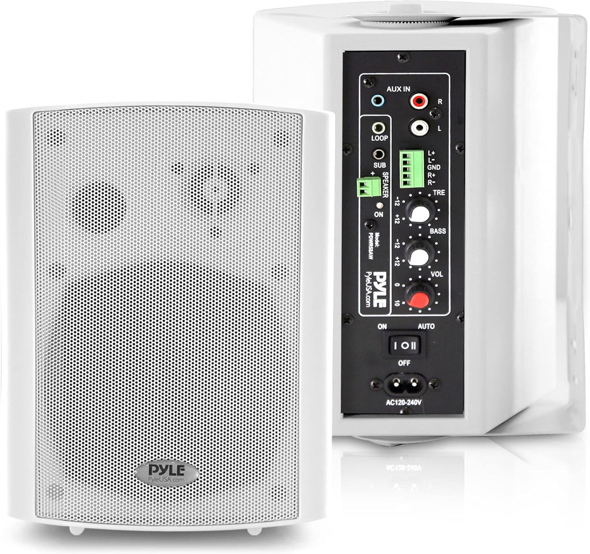White Wall-Mount Bluetooth Stereo Speaker O4185
