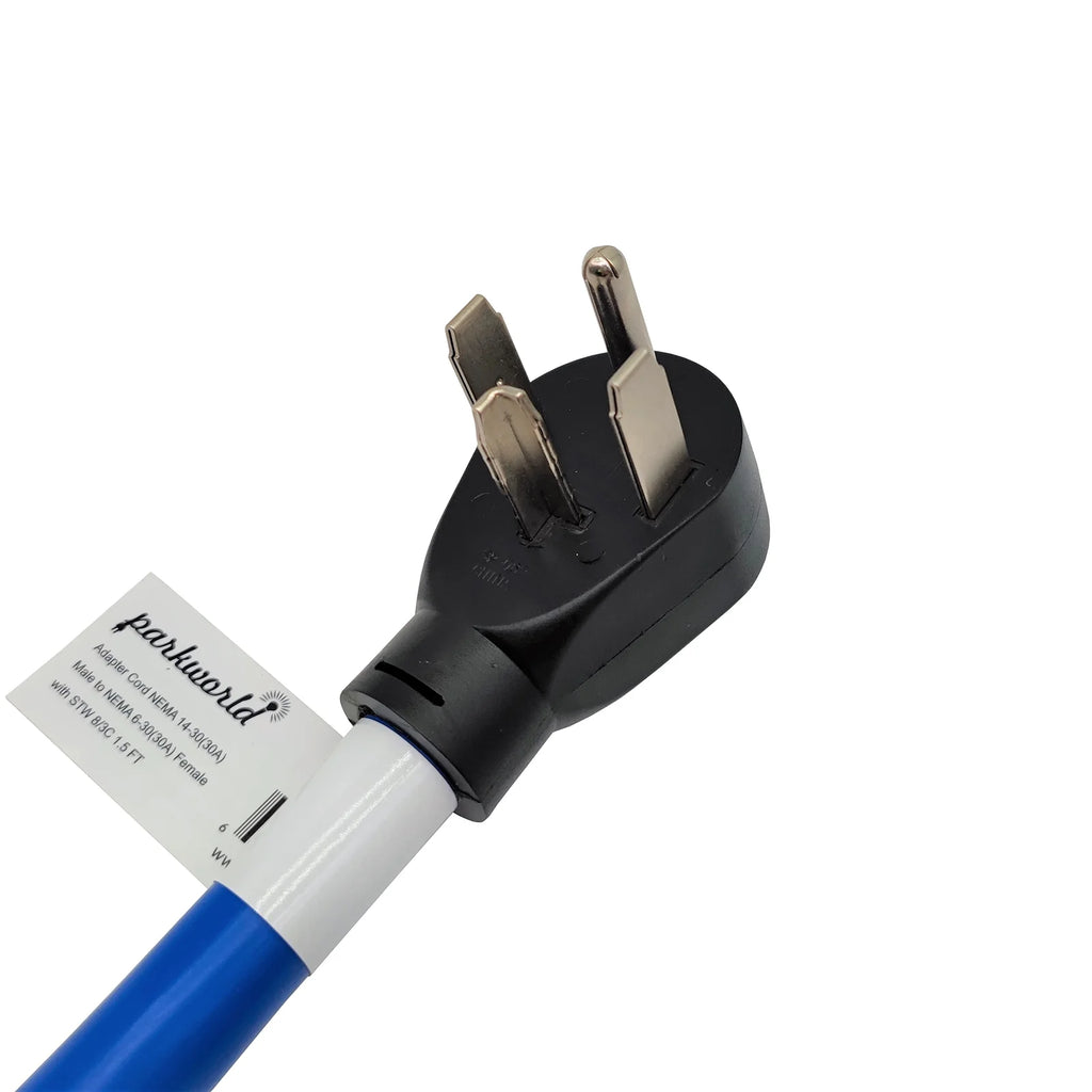 Adapter Cord Dryer 14-30P Male Right Angle to Welder 6-30R Female L3093