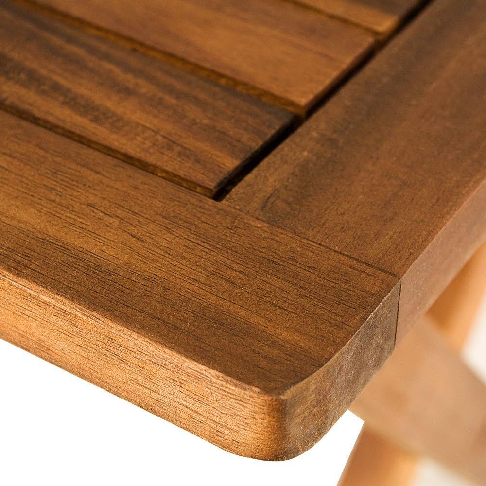 18x18 Inch Acacia Wood Folding Patio Side Table B16066