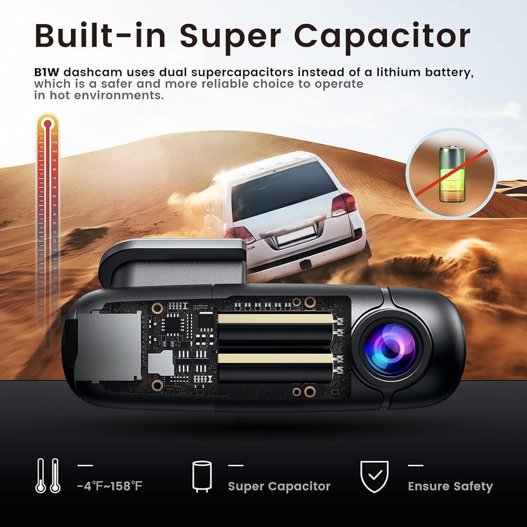 2 Pc Full HD 1080p Dash Cam with Super Capacitor Q9256