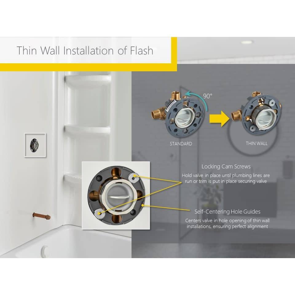 Polished Chrome Shower Trim Kit with Shower Head and Cartridge T57981