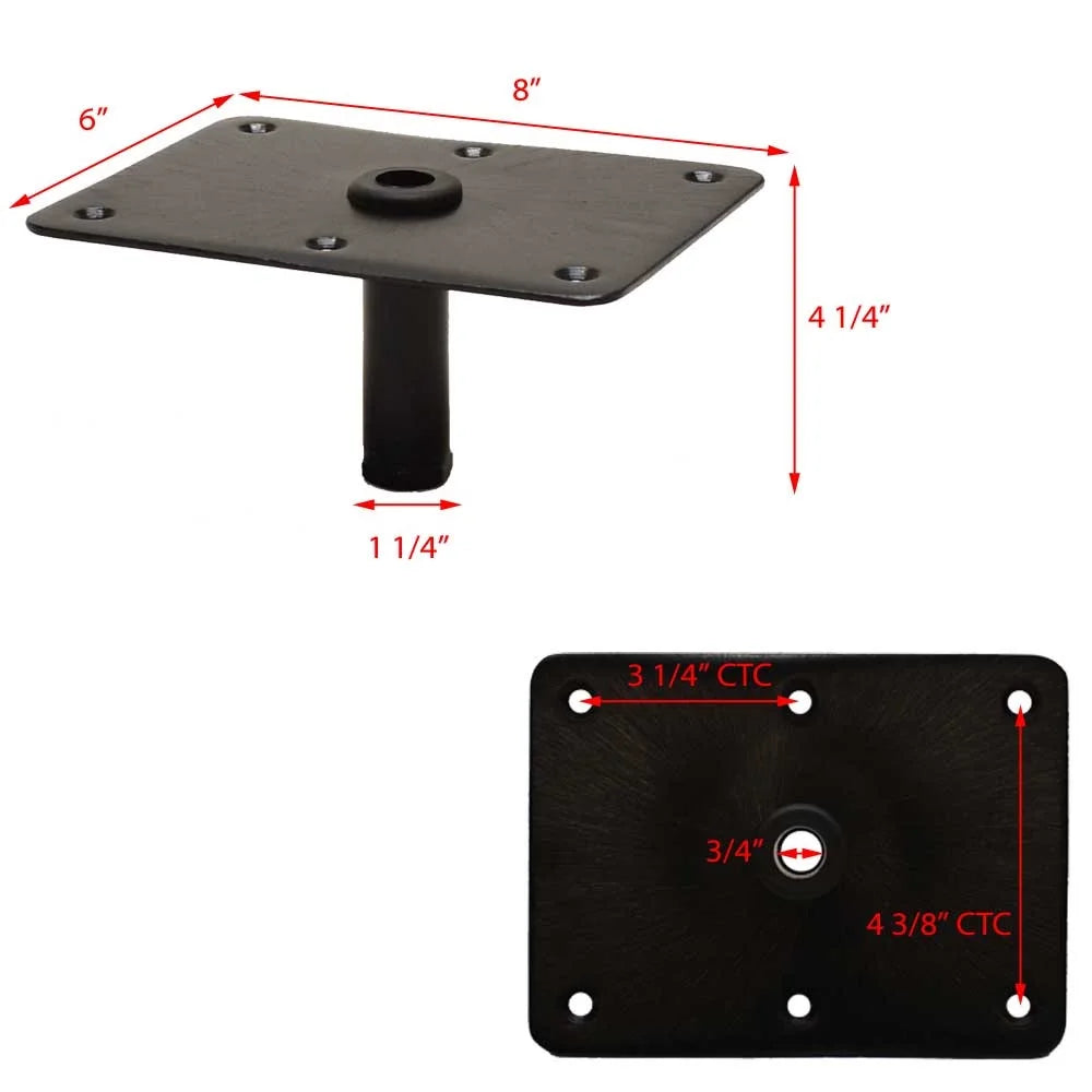 Black Steel Boat Seat Base H90424