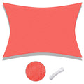 19x13Ft 97% UV Block Rectangle Sun Shade Sail Watermelon Red R4992