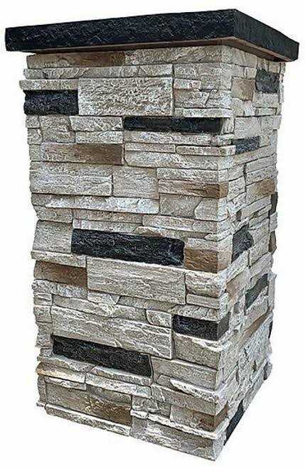 30 in. x 16 Faux Stone Column Siding Wrap N778171