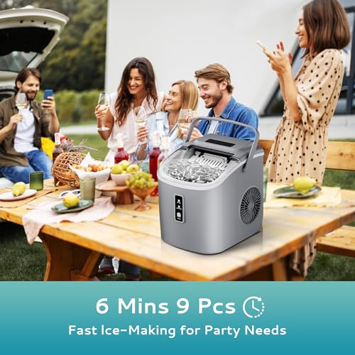 Portable Countertop Ice Maker with Carry Handle A8537