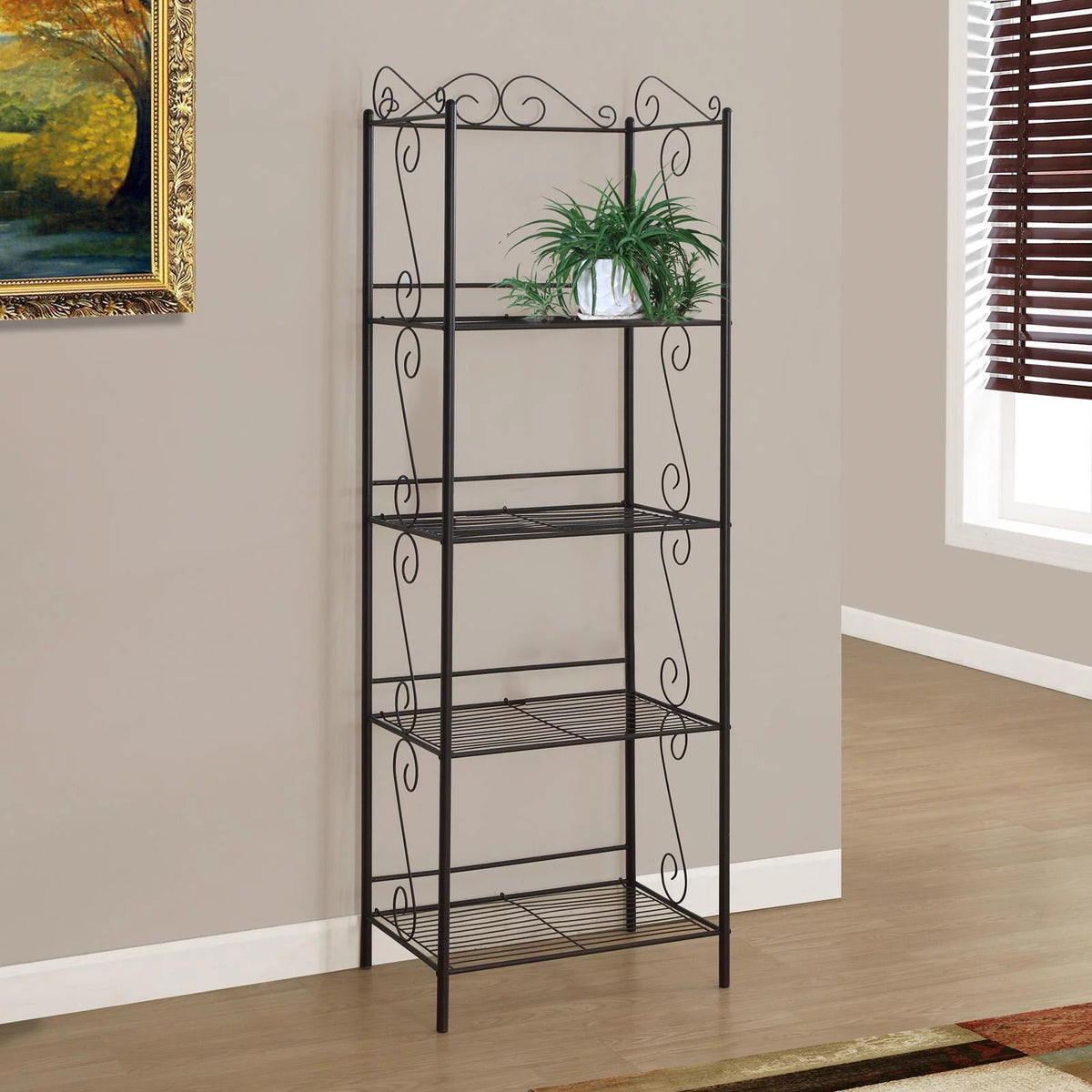 70"H Copper Metal Etagere Bookcase K305967