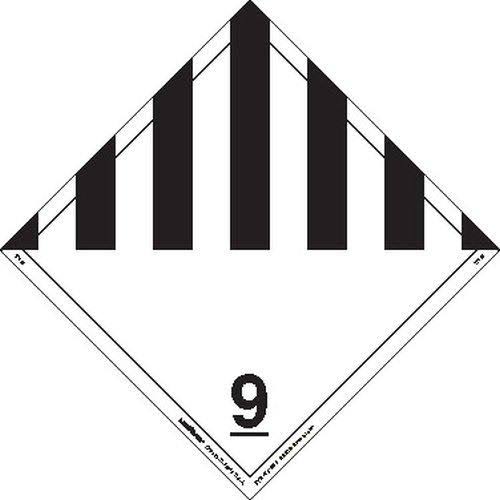 Miscellaneous Dangerous Goods Placard, Permanent Vinyl, Pack of 25 Y298