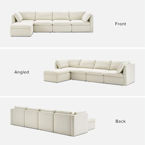 Oversized Modular Sectional Sofa with Storage and Ottoman Chaise Y1467