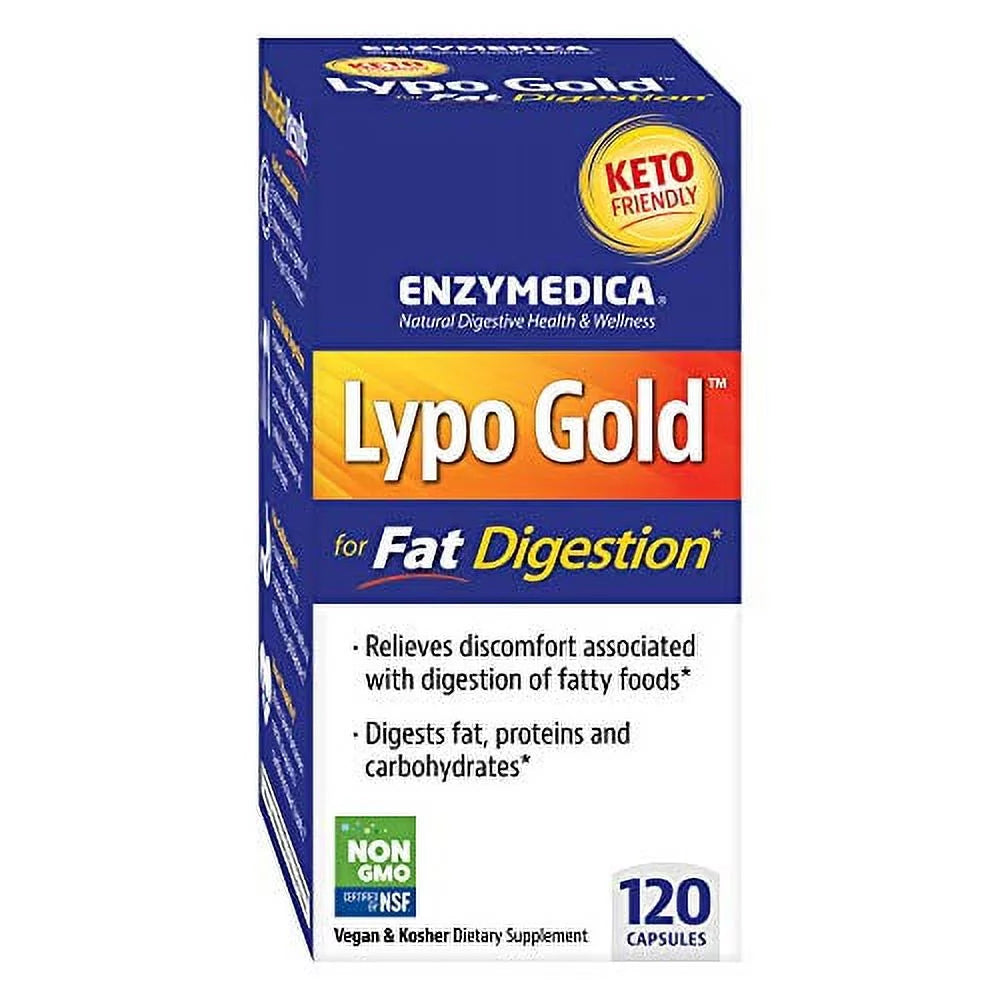 120 Capsules Vegan Gluten Free Fat Digestion Supplement E6162