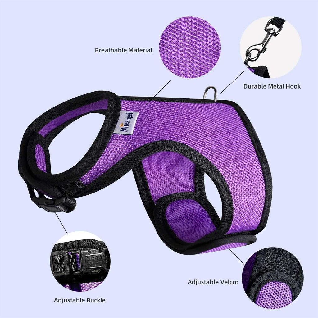 Adjustable Soft Harness with Elastic Leash M409