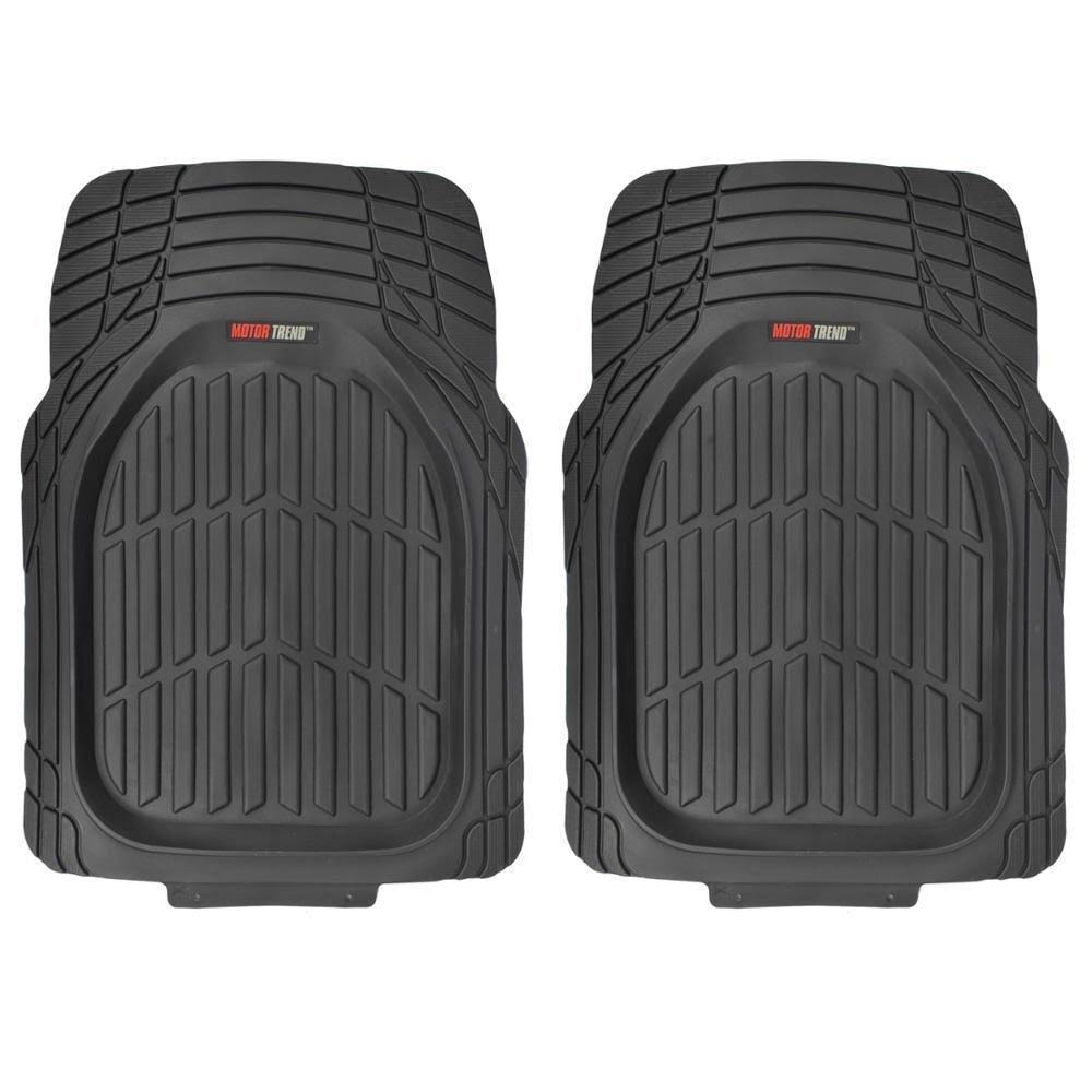 4pc Black Rubber Car Floor Mats Set with Cargo B82967
