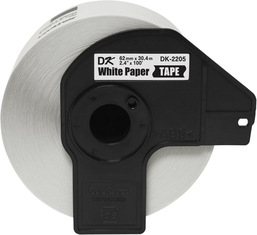Continuous Paper Label Roll, 2.4” x 100 Feet, 3 Rolls, White U919