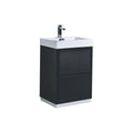 30 in. Free Standing Modern Black Bathroom Vanity U89467