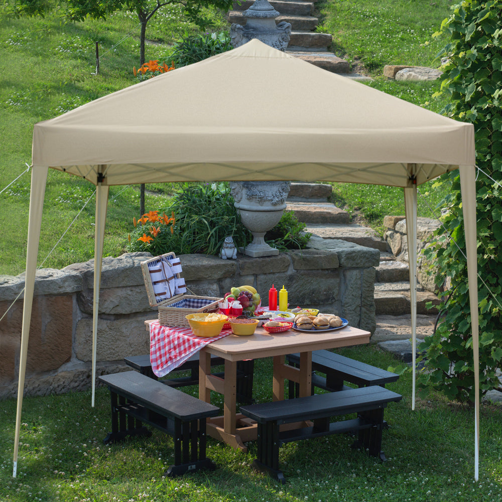 Khaki 10' x 10' Instant Canopy Tent with Carrying Bag M60946