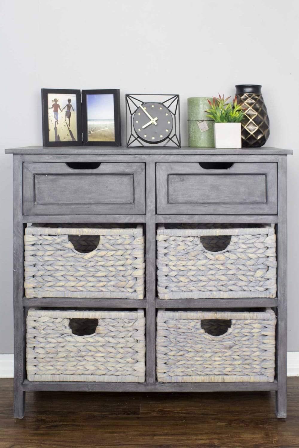 Gray Basket Cabinet G404