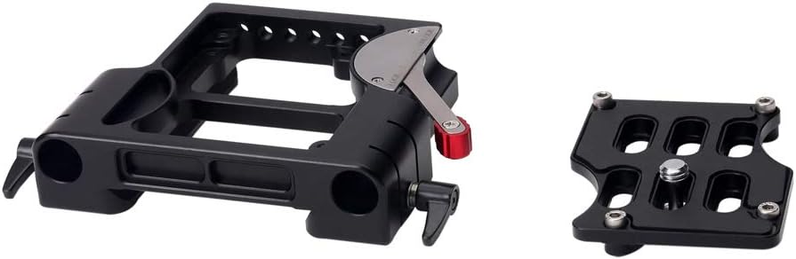 15mm Quick Release Camera Base Plate with Dovetail CNC Aluminum Baseplate C4017