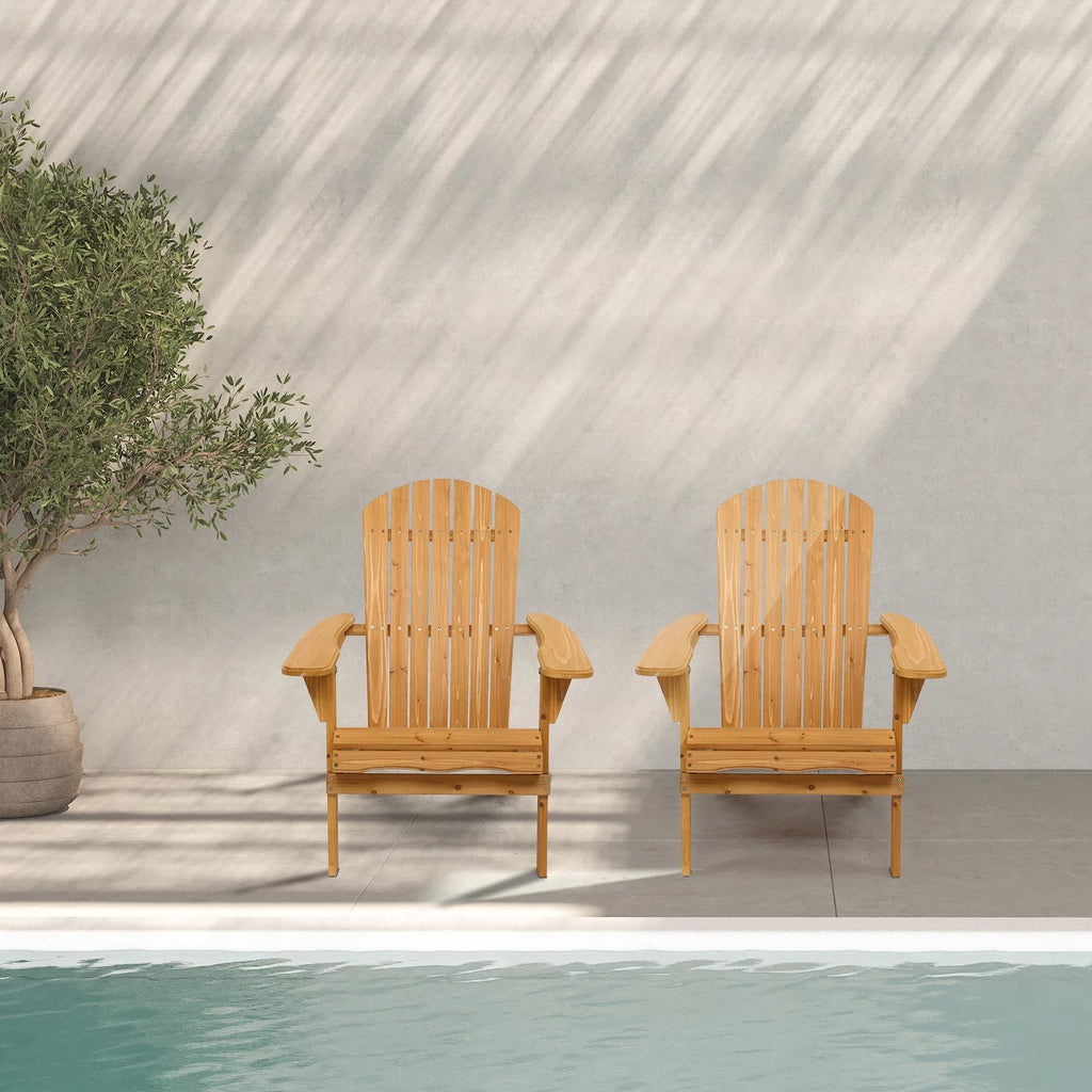 Folding Wooden Adirondack Chair W763527
