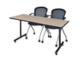 Beige Training Table and 2 Nesting Chairs L142792