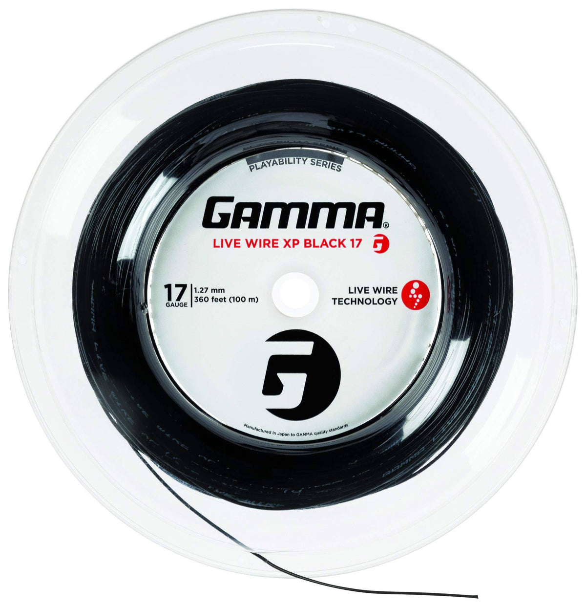 Black 17g Tennis String Reel N104
