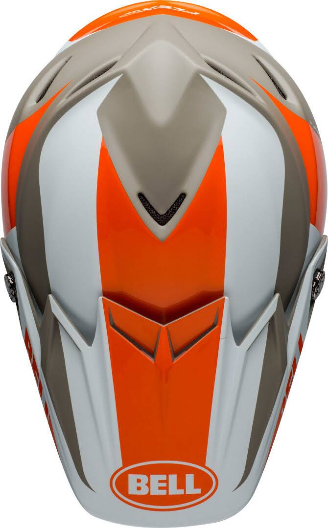 White Orange Sand Moto-9 Helmet P573