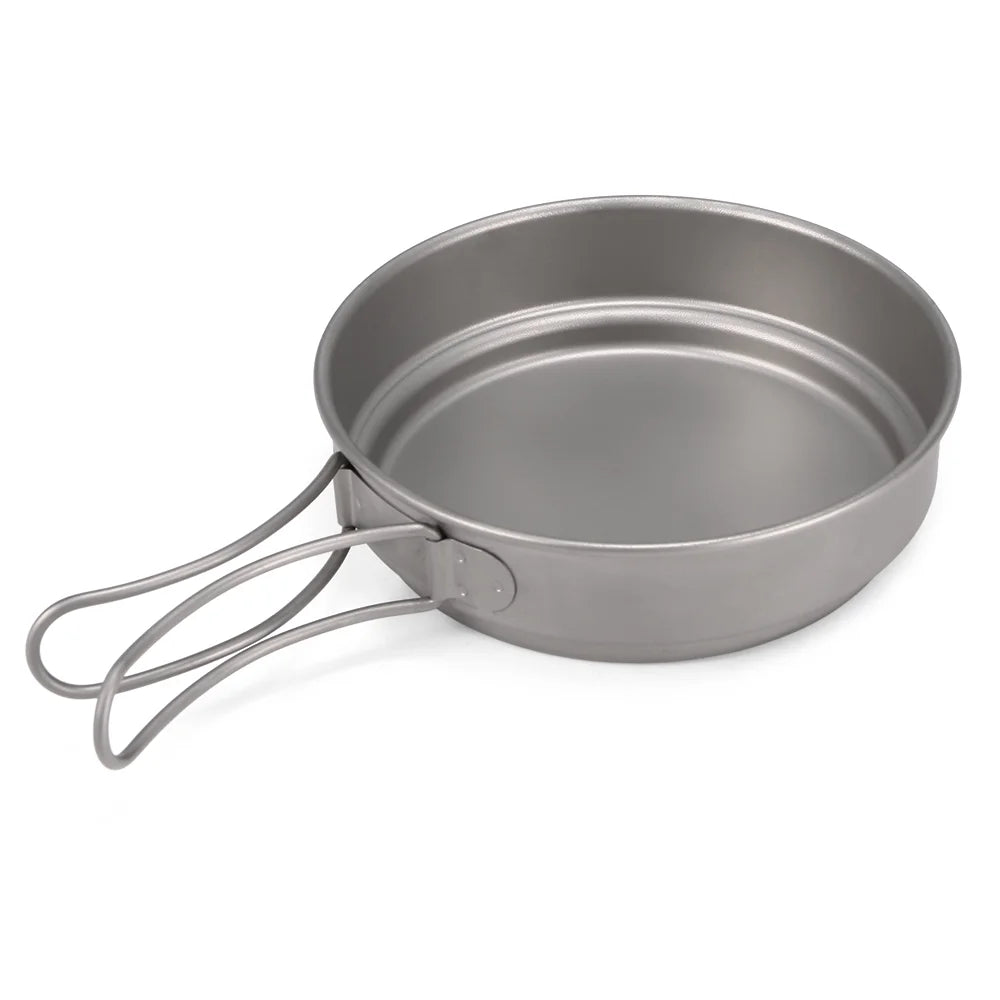 Titanium Cookware Set 1000ml 750ml Pot Pan Spoon Set I97490