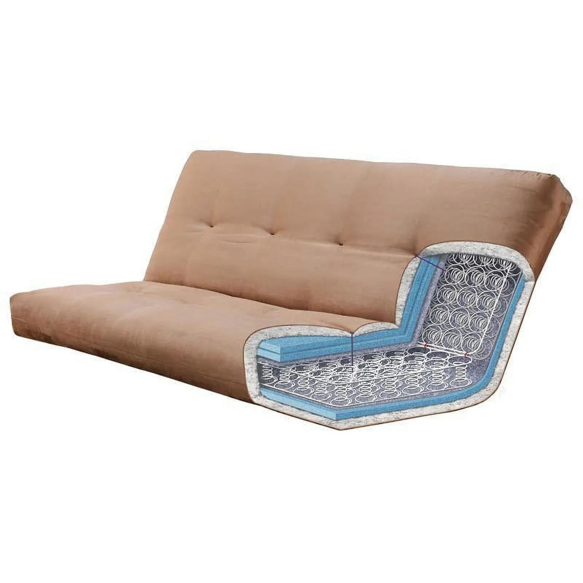 Queen Size Rustic Walnut Wood Storage Futon Frame W560679
