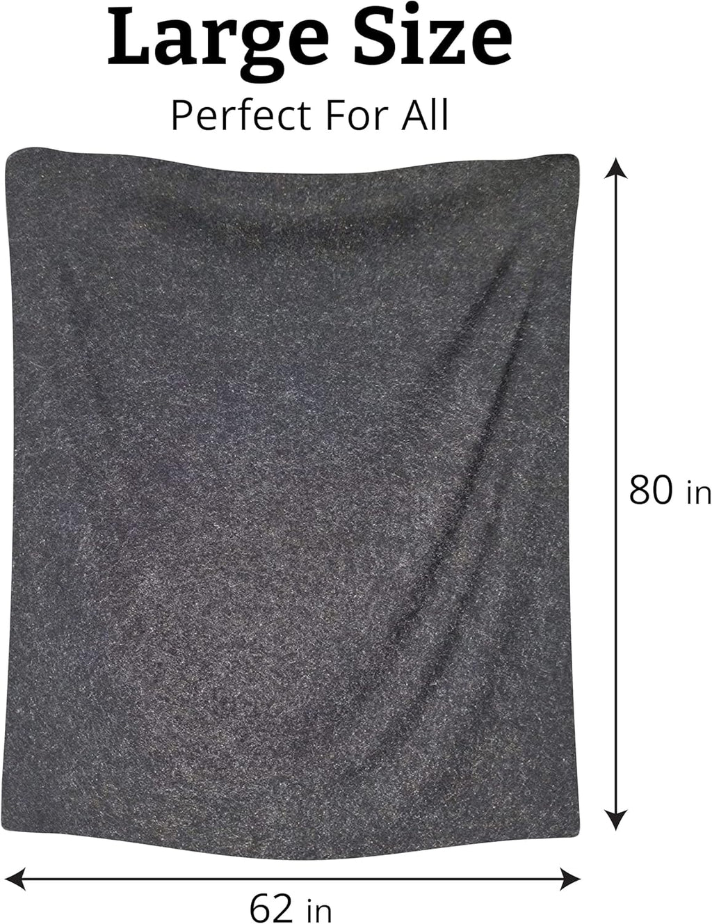 Grey 62x80 Wool Blanket D781