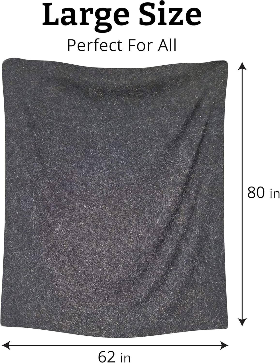 Grey 62x80 Wool Blanket D781