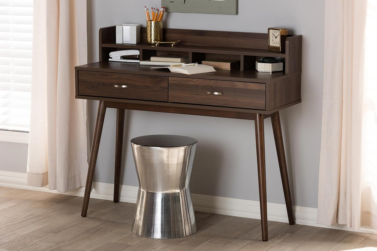 Walnut Brown 2-Drawer Desk X561887