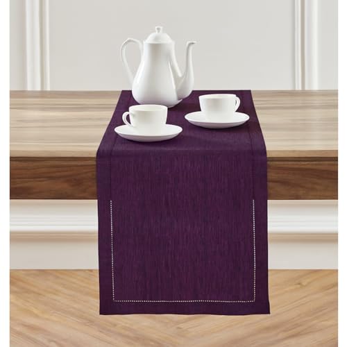 Linen Chambray Lavender Table Runner 120 Inches Long Z617630
