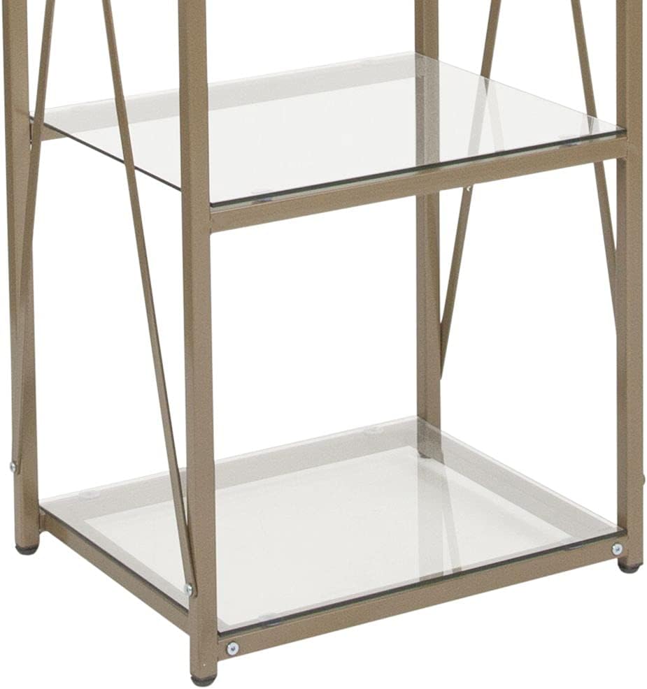4 Shelf Glass Bookcase Z5177