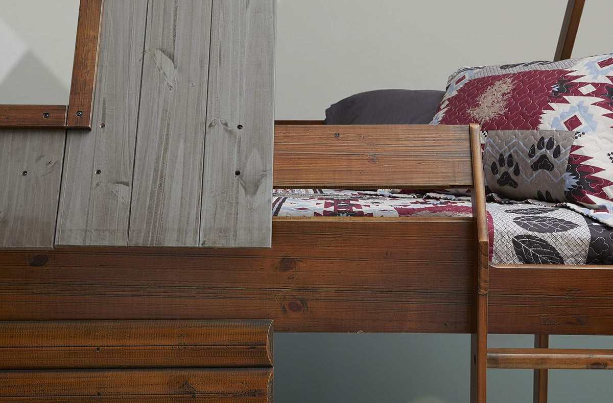 Twin Bunk Beds with Ladder W872