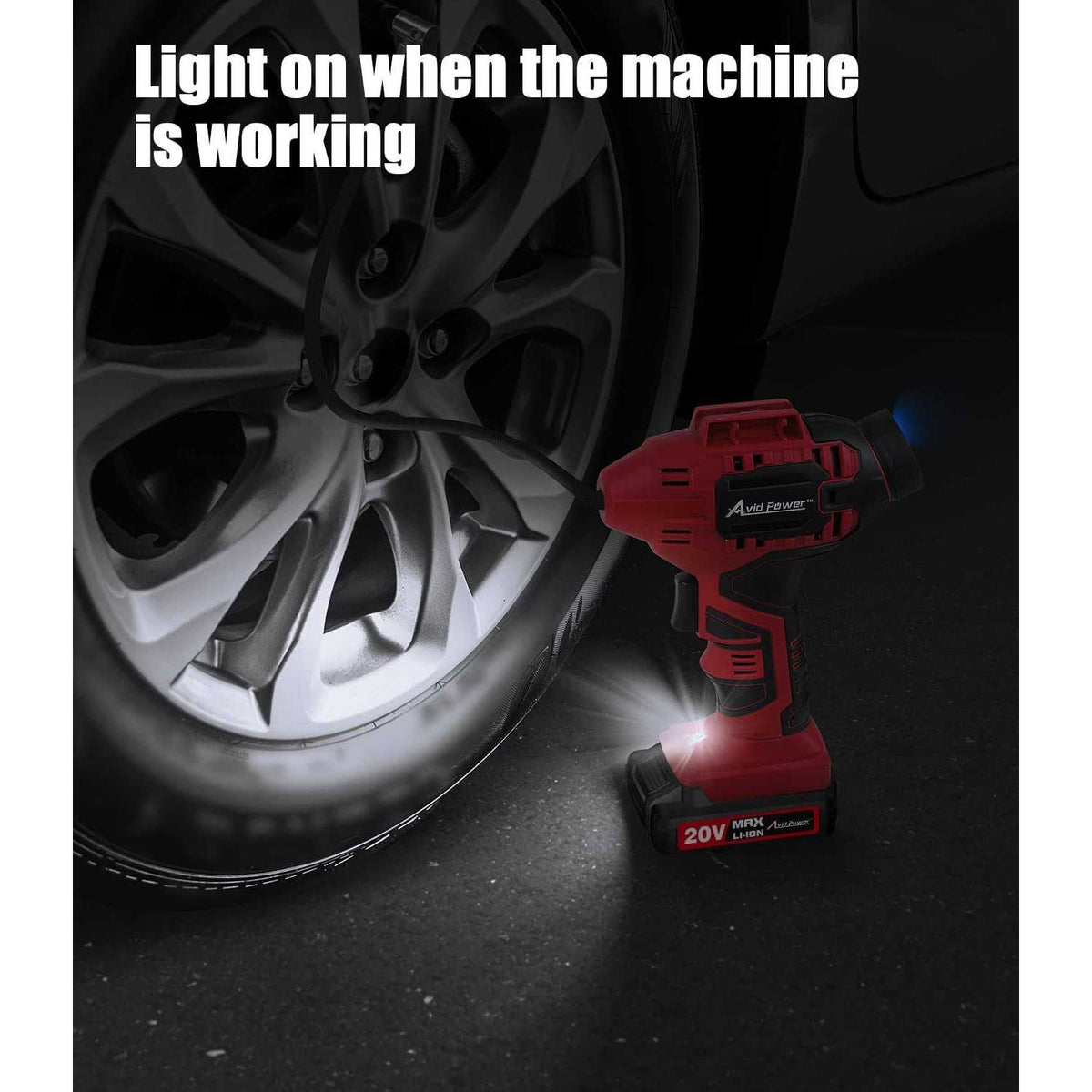 20V Cordless Tire Inflator Air Compressor P8163