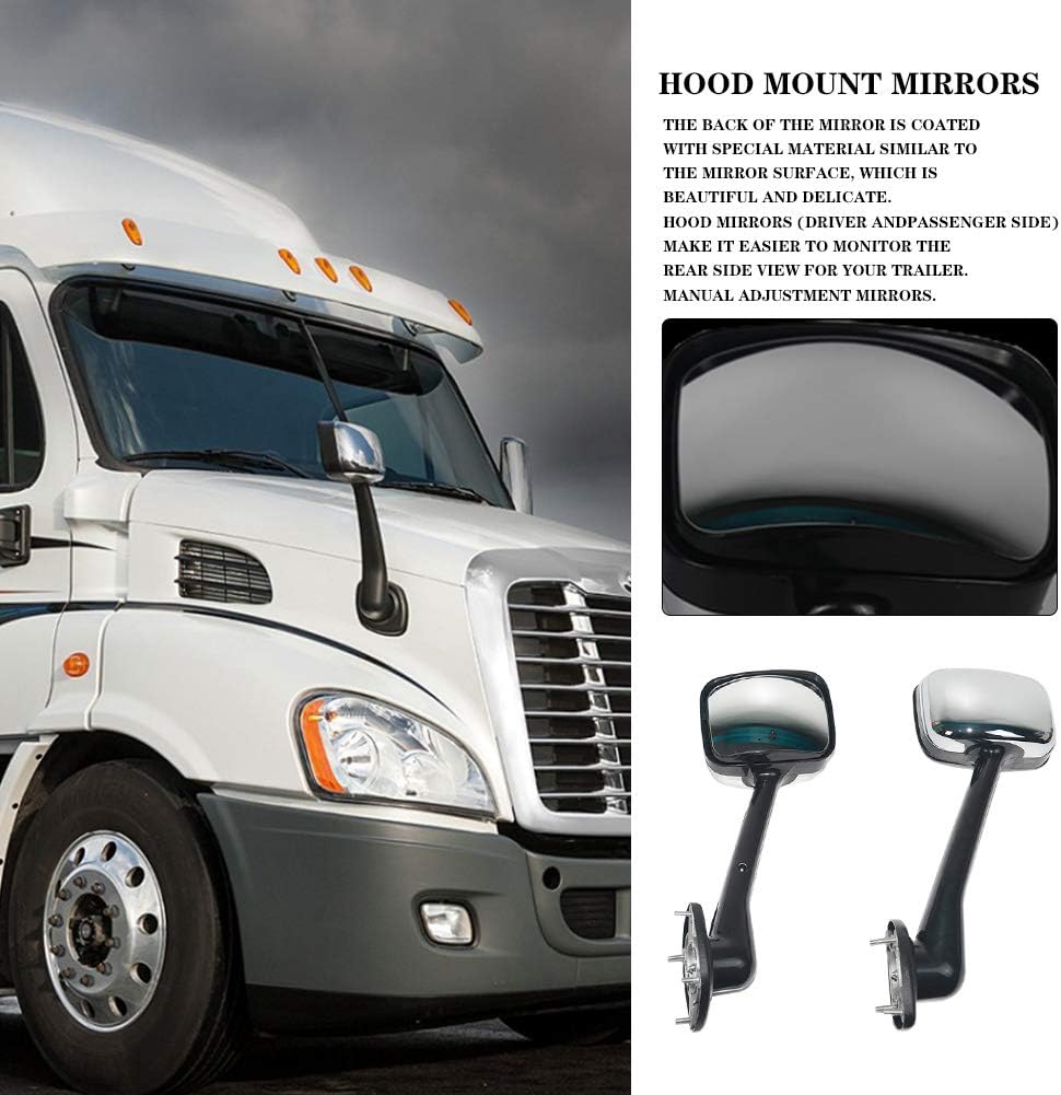 Chrome Hood Mirror Pair Set C239