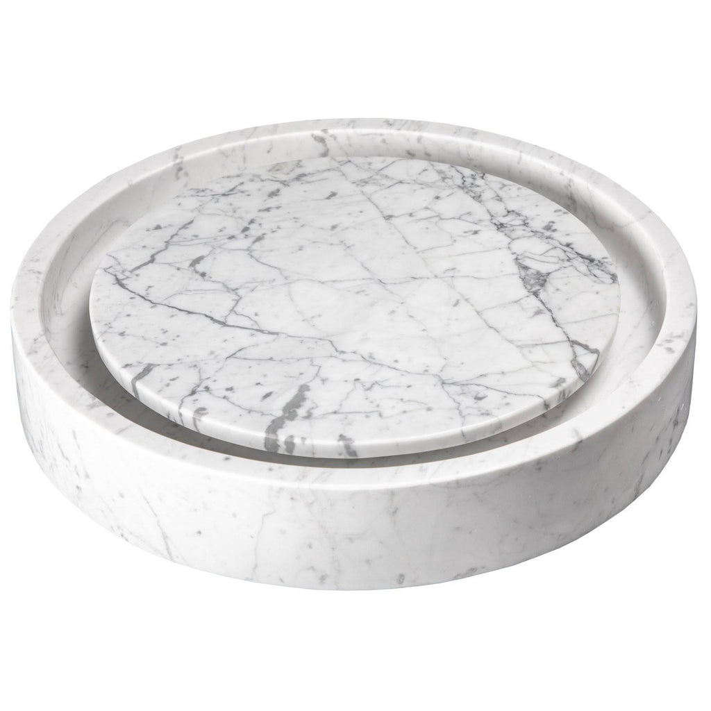 Round Carrara Marble Sink E938
