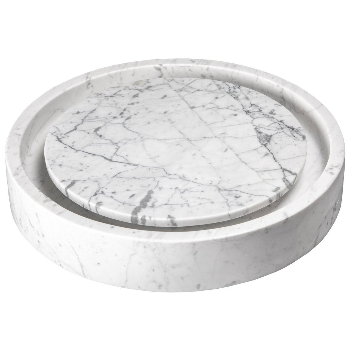 Round Carrara Marble Sink E938