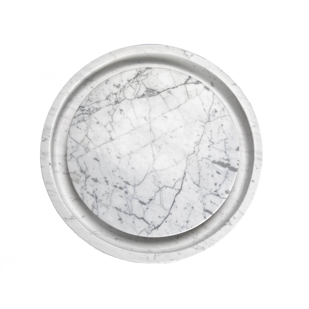 Round Carrara Marble Sink E938