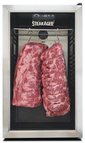 Black and Stainless Steel Dry Aging Refrigerator with 40Lbs Capacity O442