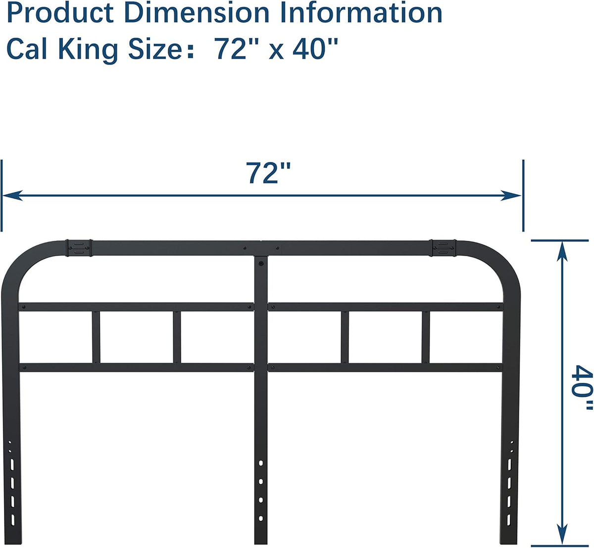 California King Metal Steel Bed Headboard Z750